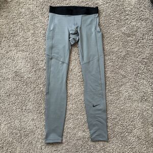 Nike Men’s Pro Warm Dri-Fit Tights Pants Gym Workout FB7961 084 Grey Size M NWT